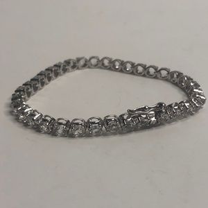 FADI Sterling Silver Crystal Tennis Bracelet